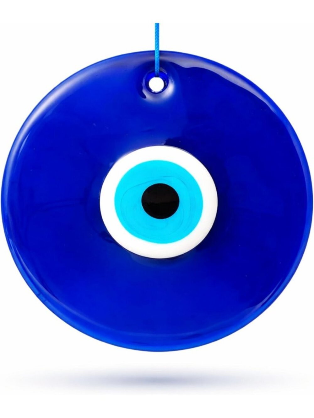 Handmade 10" Blue Evil Eye Wall Hanging - Turkish Nazar Amulet for Home